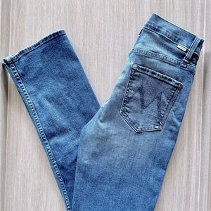 Mother The Rider High Waist Ankle Straight Jean